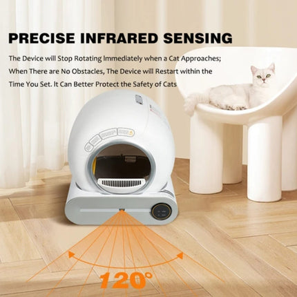 Ziggy Pupps Cat Smart Automatic Cat Litter Box Self Cleaning Wi Fi App Control Multi Cat Friendly