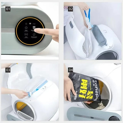 Ziggy Pupps Cat Smart Automatic Cat Litter Box Self Cleaning Wi Fi App Control Multi Cat Friendly