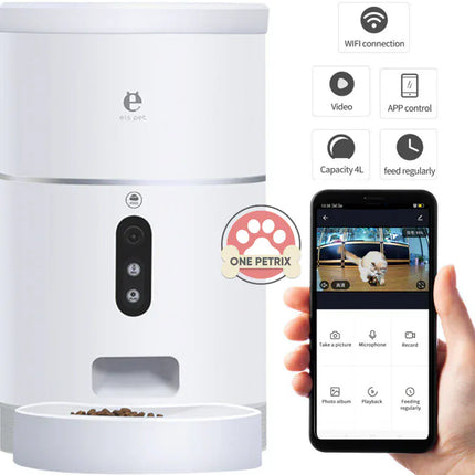 Ziggy Pupps Cat Smart Automatic Pet Feeder with Camera and App  4L