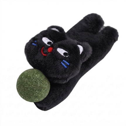 Ziggy Pupps Cat Soft Plush Cat Toy with Natural Catnip Ball black(Copy)