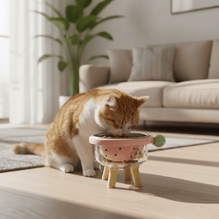 Ziggy Pupps Cat Stainless Steel Bowl Ideal For Food And Water Spill Proof Desing Non Slip Base 12 Mm