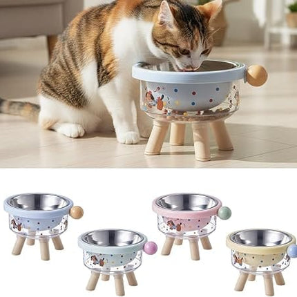 Ziggy Pupps Cat Stainless Steel Bowl Ideal For Food And Water Spill Proof Desing Non Slip Base 12 Mm