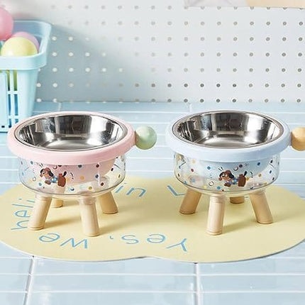 Ziggy Pupps Cat Stainless Steel Bowl Ideal For Food And Water Spill Proof Desing Non Slip Base 12 Mm