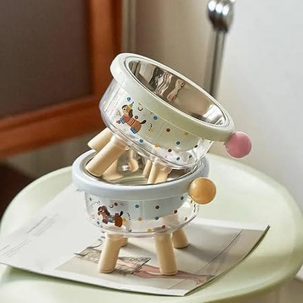 Ziggy Pupps Cat Stainless Steel Bowl Ideal For Food And Water Spill Proof Desing Non Slip Base 12 Mm
