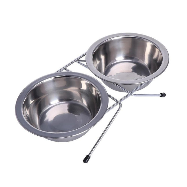 Ziggy Pupps Cat Stand 2 Bowls With Metal for small pets