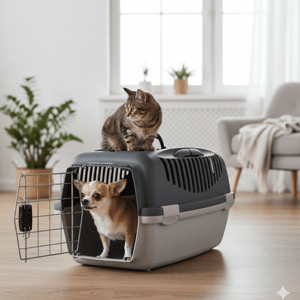 Ziggy Pupps Cat Stefanplast Gulliver 2 Black And White Pet Carrier Crate 55x36x35cm 1 pcs