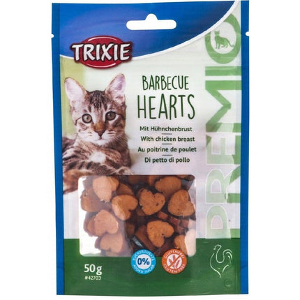 Ziggy Pupps Cat Trixie Premio Chicken Barbecue Hearts Cat Treats 50gr