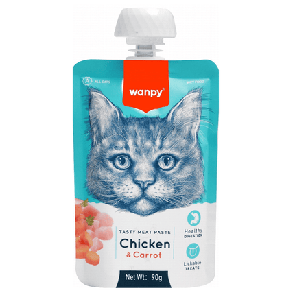 Ziggy Pupps Cat Wanpy Cat Treat Paste with Chicken and Carrot 90 gr