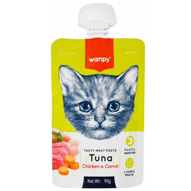 Ziggy Pupps Cat Wanpy Cat Treat Paste with Chicken and Carrot and Tuna 90 gr