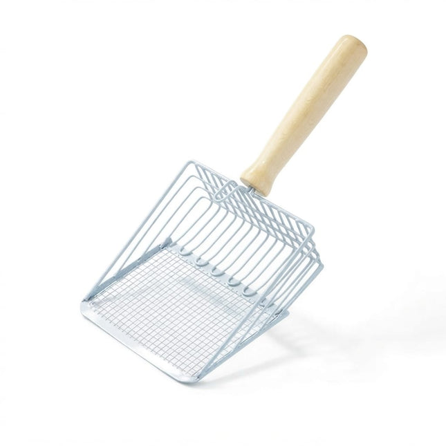 Ziggy Pupps Cat Wire Mesh Litter Scoop Durable Metal Sifter with Wooden Handle