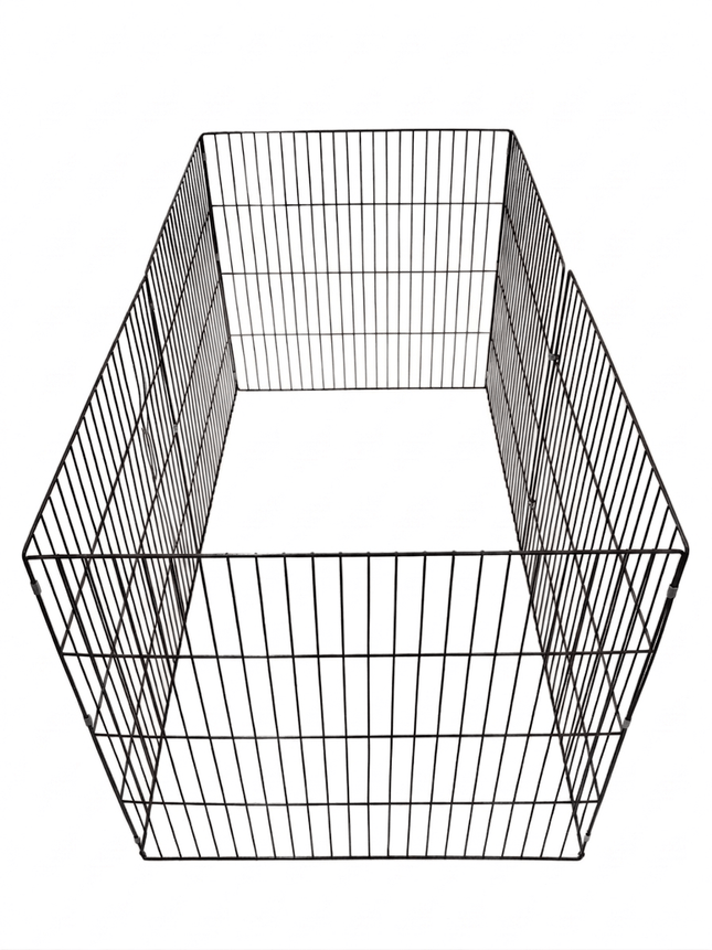 Ziggy Pupps Dog 6 Sided Dog Fence Playpen 70 cm Height 70 cm Panels Black