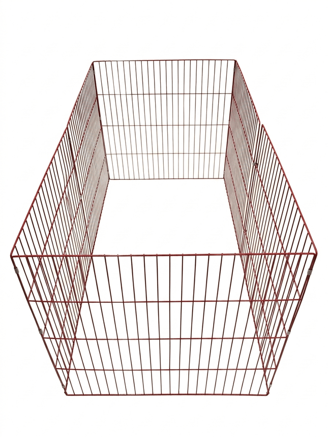 Ziggy Pupps Dog 6 Sided Dog Fence Playpen 70 cm Height 70 cm Panels red