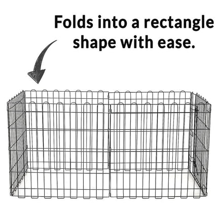 Ziggy Pupps Dog 6-Sided Metal Pet Playpen 58x58cm Panels Foldable Exercise Fence for Cats and Small Dogs