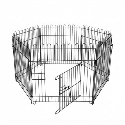 Ziggy Pupps Dog 6-Sided Metal Pet Playpen 58x58cm Panels Foldable Exercise Fence for Cats and Small Dogs