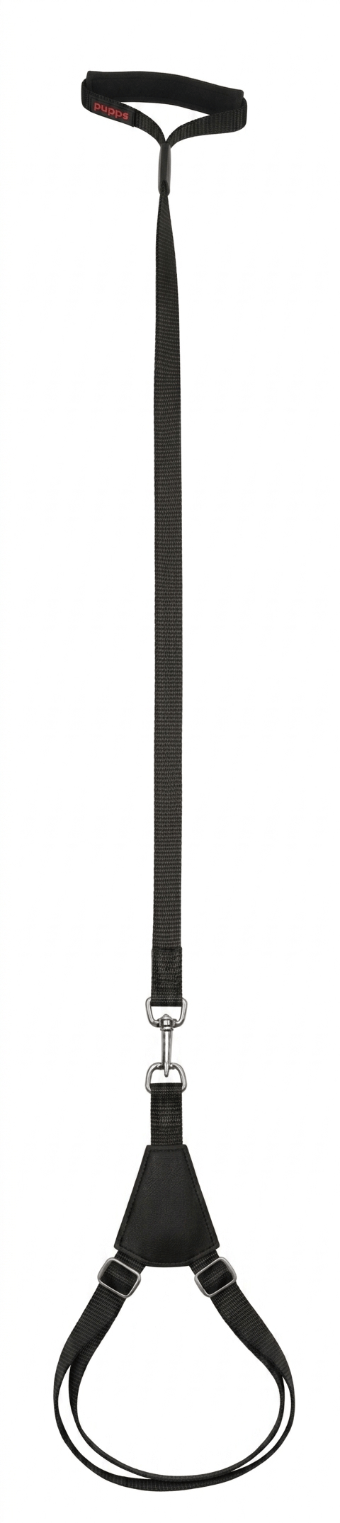 Ziggy Pupps Dog Adjustable Dog Harness with Leather Handle And Leash size S Black