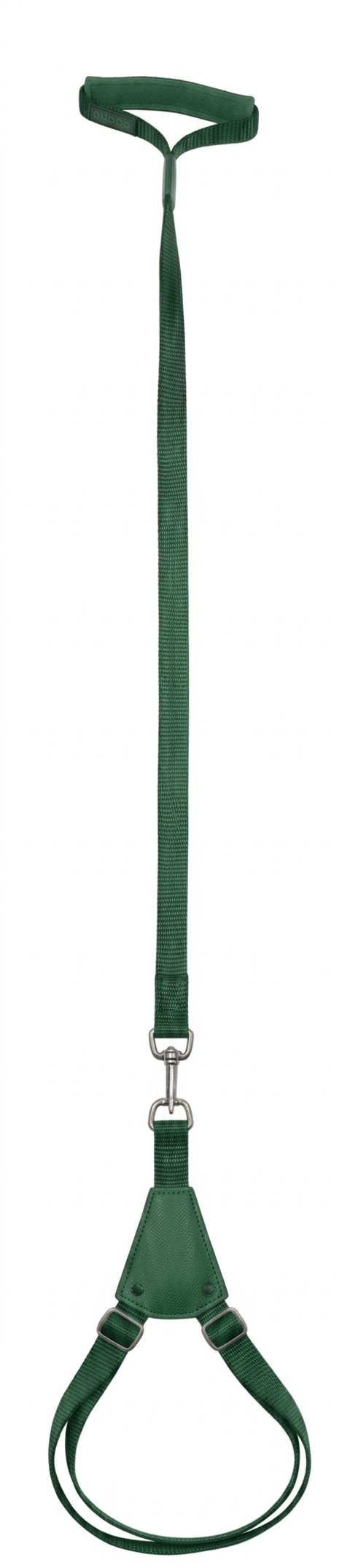 Ziggy Pupps Dog Adjustable Dog Harness with Leather Handle And Leash size S Green