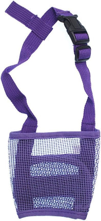 Ziggy Pupps Dog Adjustable Soft Mesh Muzzle for Puppies and Small Breeds Purple Comfort Fit XL