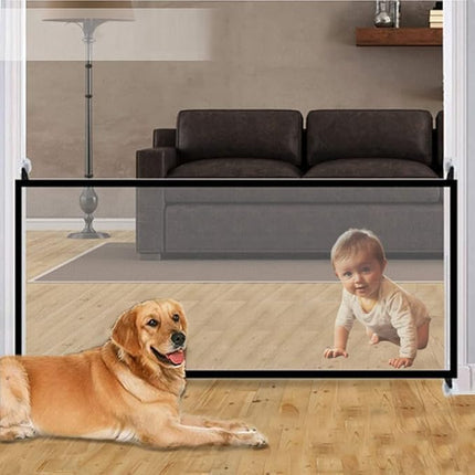 Ziggy Pupps Dog and cat Adjustable Mesh Pet Safety Barrier Gate No-Drill Mesh Protection Guard for Dogs And Puppies 80cm x 40-180cm