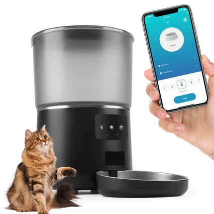 Ziggy Pupps Dog and cat Automatic Cat Feeder Wifi Pet Dog Food Dispenser Black