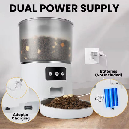 Ziggy Pupps Dog and cat Automatic Cat Feeder Wifi Pet Dog Food Dispenser Black
