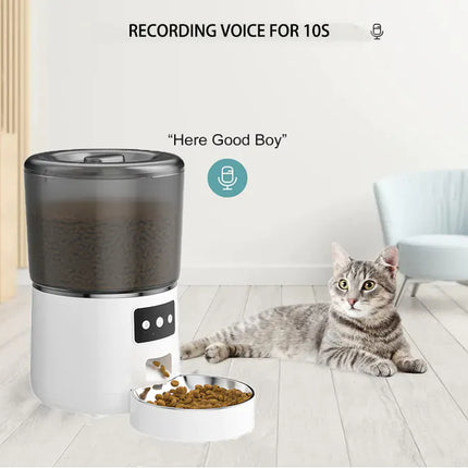 Ziggy Pupps Dog and cat Automatic Cat Feeder Wifi Pet Dog Food Dispenser White