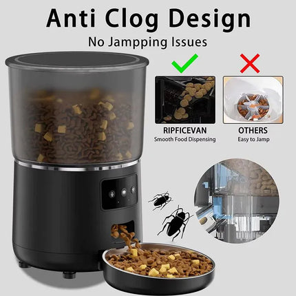 Ziggy Pupps Dog and cat Automatic Cat Feeder Wifi Pet Dog Food Dispenser White