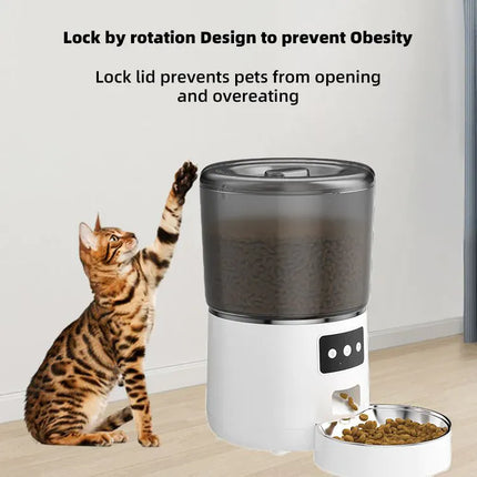Ziggy Pupps Dog and cat Automatic Cat Feeder Wifi Pet Dog Food Dispenser White