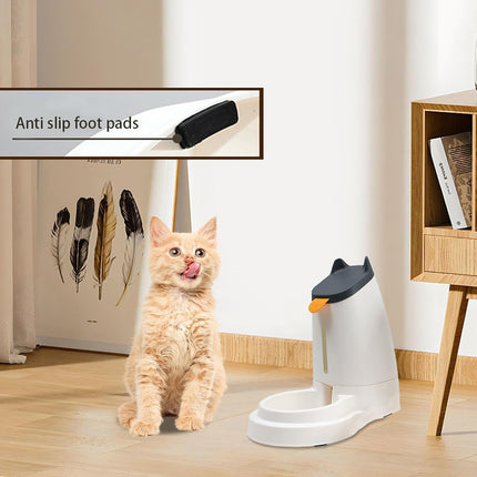 Ziggy Pupps Dog and cat Automatic Pet Food Feeder Dispenser Cute Cat Ears Design Dry Food Feeder for Cats And Small Dogs Dark grey