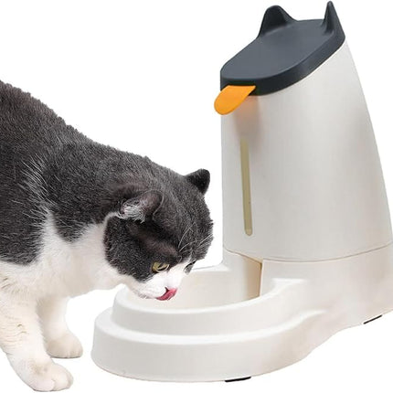 Ziggy Pupps Dog and cat Automatic Pet Food Feeder Dispenser Cute Cat Ears Design Dry Food Feeder for Cats And Small Dogs Dark grey