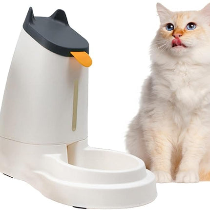 Ziggy Pupps Dog and cat Automatic Pet Food Feeder Dispenser Cute Cat Ears Design Dry Food Feeder for Cats And Small Dogs Dark grey