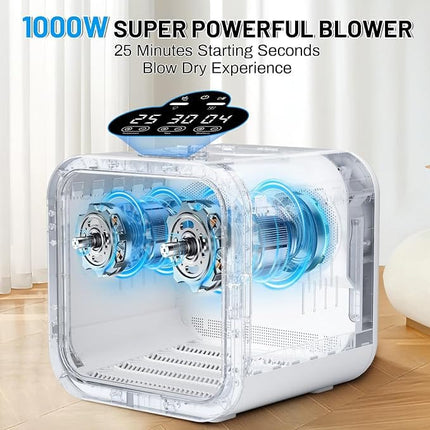 Ziggy Pupps Dog and cat Automatic Pet Hair Dryer Box 70L 360° Drying for Cats And Small Dogs