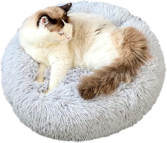 Ziggy Pupps Dog and cat Calming Donut Plush Pet Bed for Cats and Small Dogs 37 cm