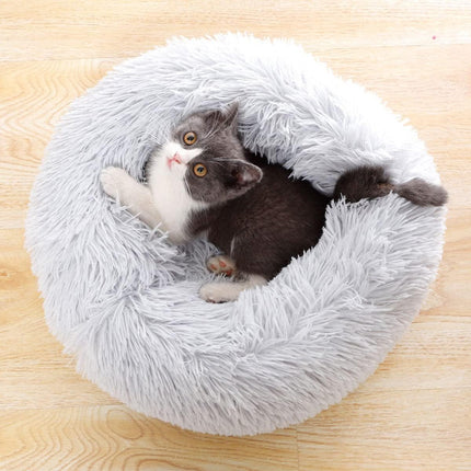 Ziggy Pupps Dog and cat Calming Donut Plush Pet Bed for Cats and Small Dogs 37 cm