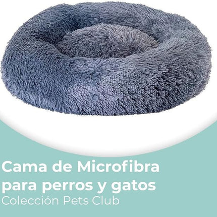 Ziggy Pupps Dog and cat Calming Donut Plush Pet Bed for Cats and Small Dogs 55 cm