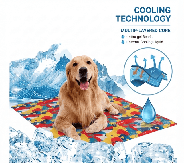 Ziggy Pupps Dog and cat Cooling Mat for Dogs and Cats Waterproof Cooling Bed 60×80 cm