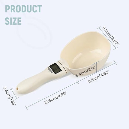Ziggy Pupps Dog and cat Digital Pet Food Measuring Scoop Scale LCD Electronic Weight Scale Spoon for Dog and Cat Food