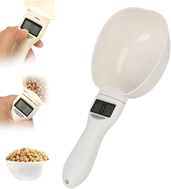 Ziggy Pupps Dog and cat Digital Pet Food Measuring Scoop Scale LCD Electronic Weight Scale Spoon for Dog and Cat Food