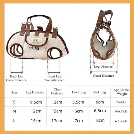 Ziggy Pupps Dog and cat Dog Carrier 2-in-1 Pet Carrier And Grooming Harness Medium 4-6.5 Kg