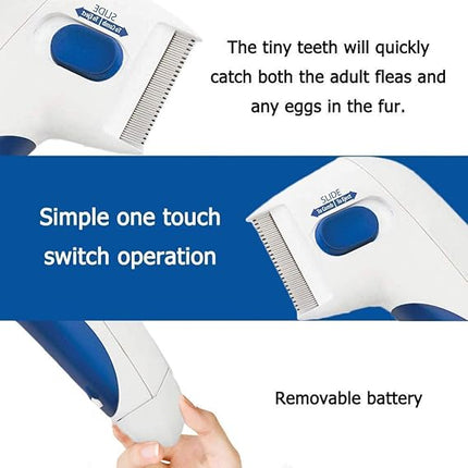 Ziggy Pupps Dog and cat Electronic Flea Killer Comb As Seen on TV Original Pesticide Free Grooming for Pets