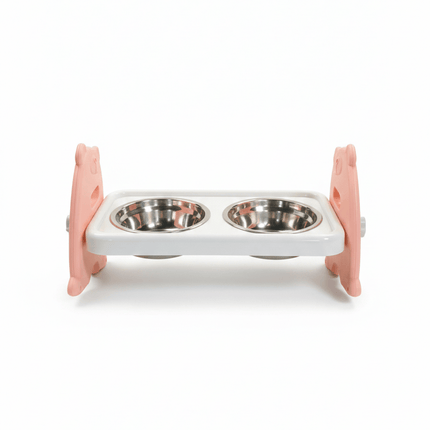Ziggy Pupps Dog and cat Elevated Double Pet Bowl with Adjustable Tilted Stand