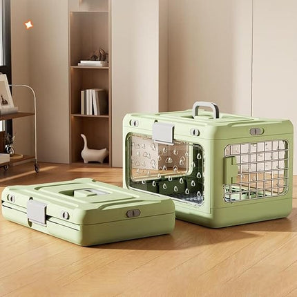 Ziggy Pupps Dog and cat Foldable Pet Travel Carrier Portable And Breathable Cage for Cats Light Green