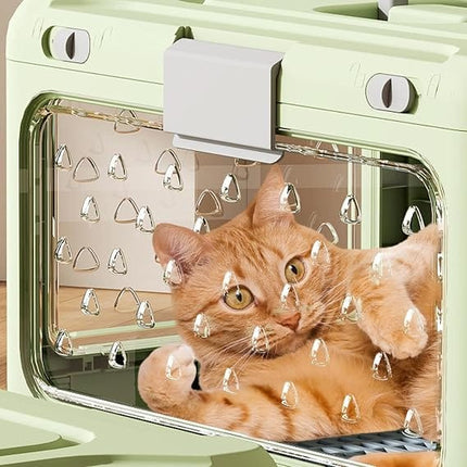 Ziggy Pupps Dog and cat Foldable Pet Travel Carrier Portable And Breathable Cage for Cats Light Green