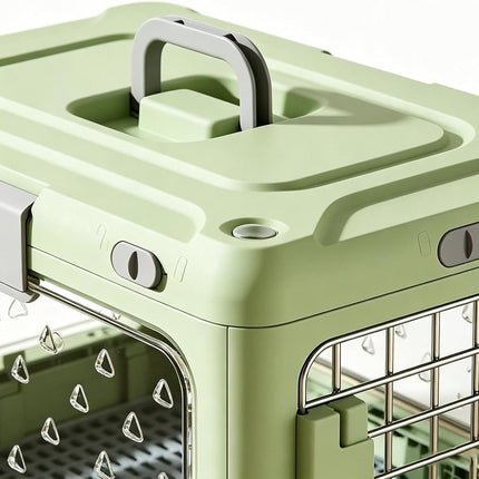 Ziggy Pupps Dog and cat Foldable Pet Travel Carrier Portable And Breathable Cage for Cats Light Green