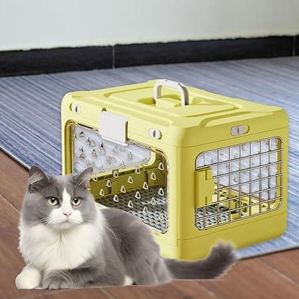 Ziggy Pupps Dog and cat Foldable Pet Travel Carrier Portable And Breathable Cage for Cats Lime Green