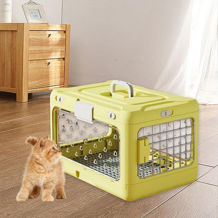 Ziggy Pupps Dog and cat Foldable Pet Travel Carrier Portable And Breathable Cage for Cats Lime Green