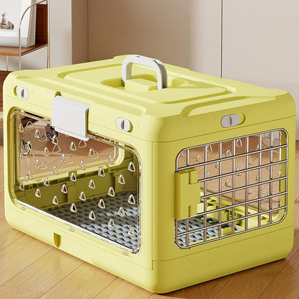 Ziggy Pupps Dog and cat Foldable Pet Travel Carrier Portable And Breathable Cage for Cats Lime Green