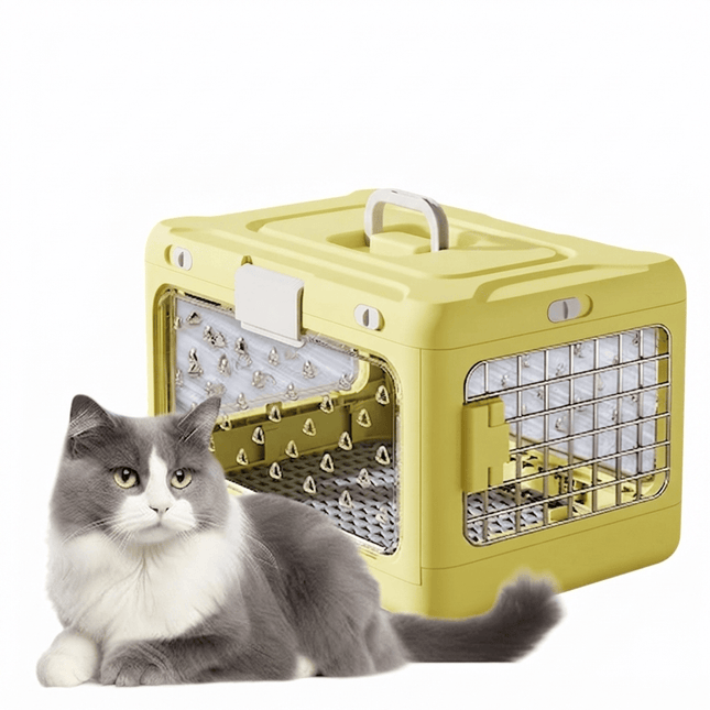 Ziggy Pupps Dog and cat Foldable Pet Travel Carrier Portable And Breathable Cage for Cats Lime Green