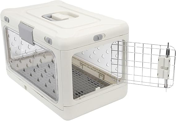 Ziggy Pupps Dog and cat Foldable Pet Travel Carrier Portable And Breathable Cage for Cats White