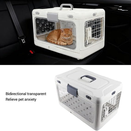 Ziggy Pupps Dog and cat Foldable Pet Travel Carrier Portable And Breathable Cage for Cats White