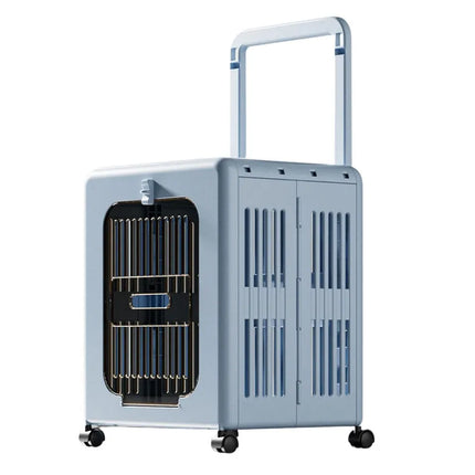 Ziggy Pupps Dog and cat Foldable Pet Trolley Case Portable Travel Carrier for Cats and Dogs Baby Blue